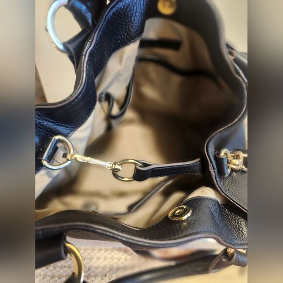 G.I.L.I. "Got It Love It" Black Pebbled Leather Satchel/Shoulder Bag $395 EUC - Picture 9 of 10